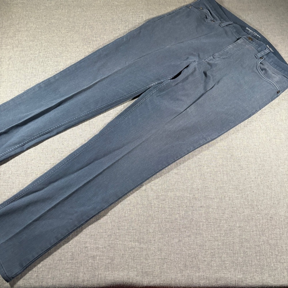 Banana Republic Traveler Pants Mens 36x32 Navy‎ Blue Slim Fit 5-Pocket Chino